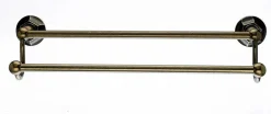 Topknobs ED7GBZB 18" Double Towel Bar with Hex Detail in German Bronze