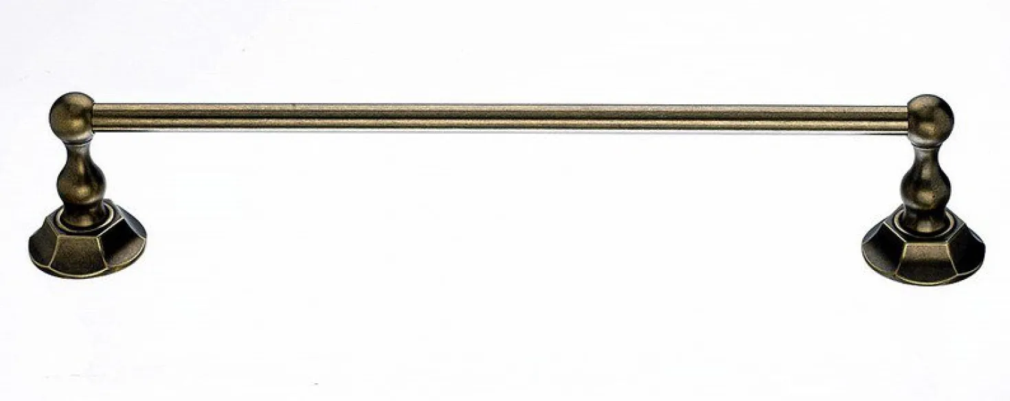 Topknobs ED6GBZB 18" Single Towel Bar with Hex Detail in German Bronze