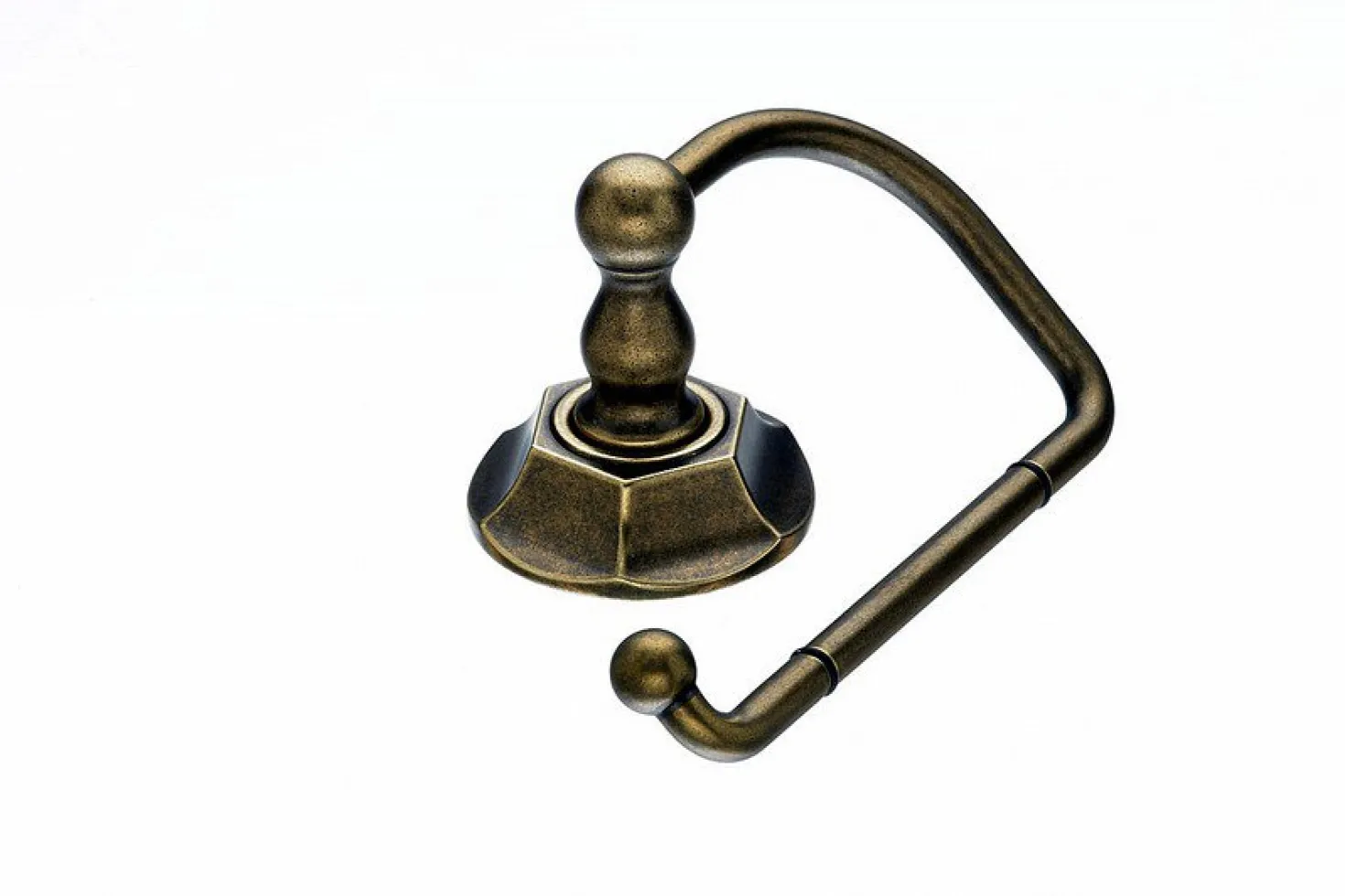 Topknobs ED4GBZB Tissue Hook with Hex Detail in German Bronze