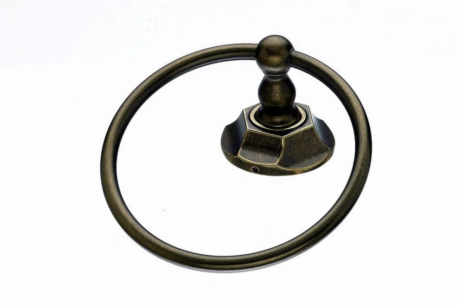 Topknobs ED5GBZB Towel Ring with Hex Detail in German Bronze