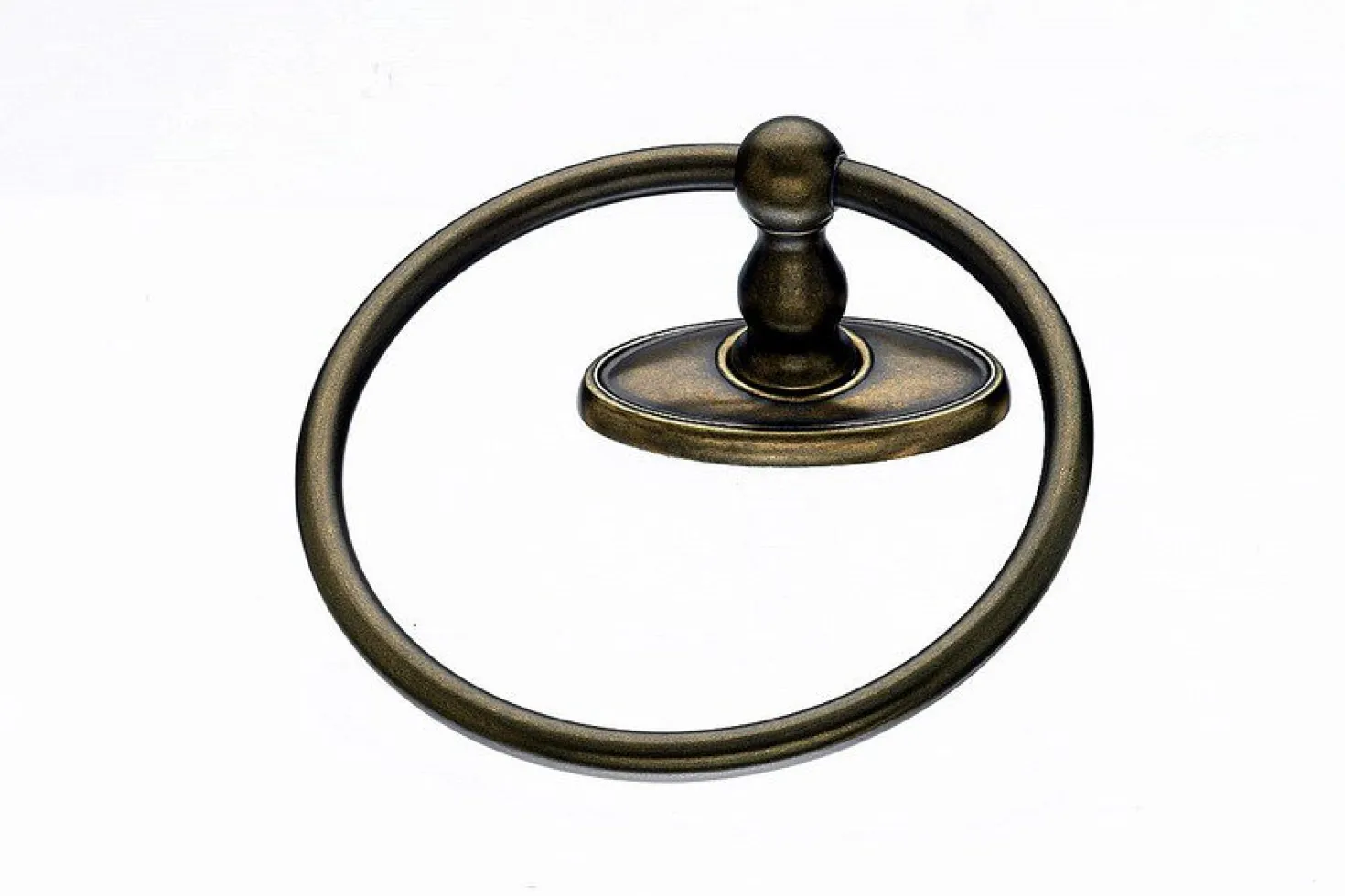Topknobs ED5GBZC Towel Ring with Oval Backplate in German Bronze