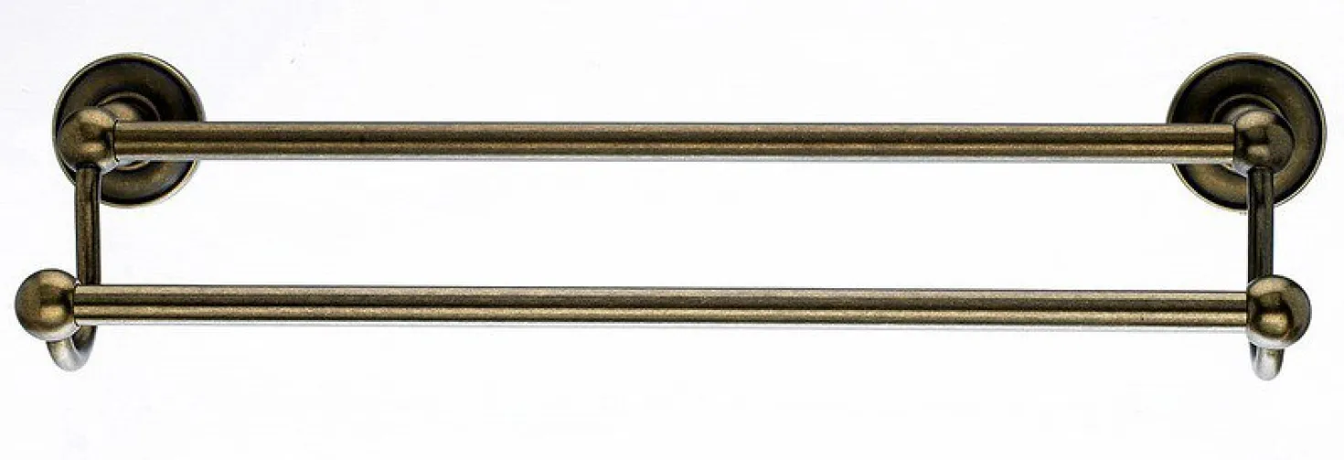 Topknobs ED7GBZD 18" Smooth Double Towel Bar in German Bronze
