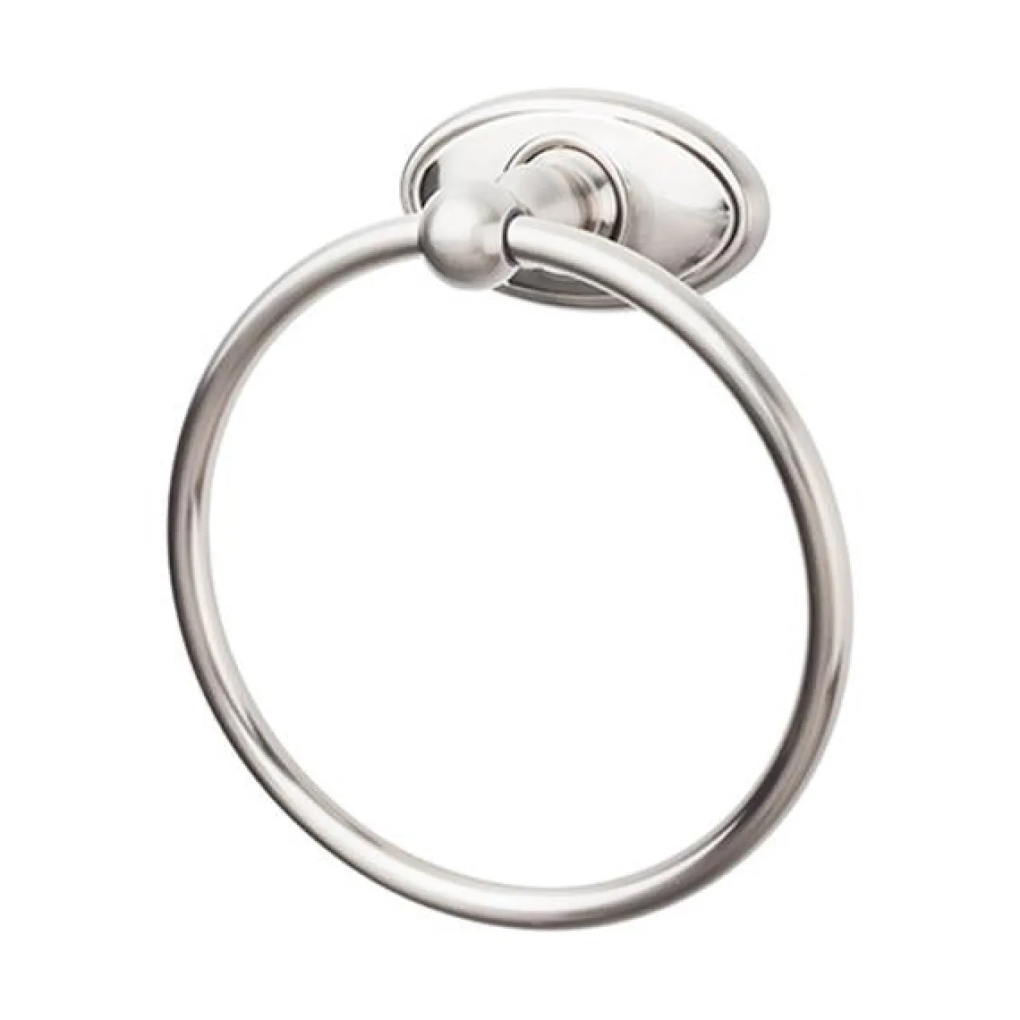 Top Knobs Edwardian Bath Ring - Oval Backplate in Brushed Satin Nickel