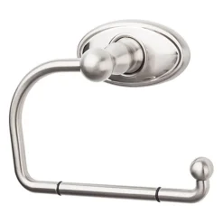 Top Knobs Edwardian Bath Tissue Hook - Oval Backplate in Brushed Satin Nickel