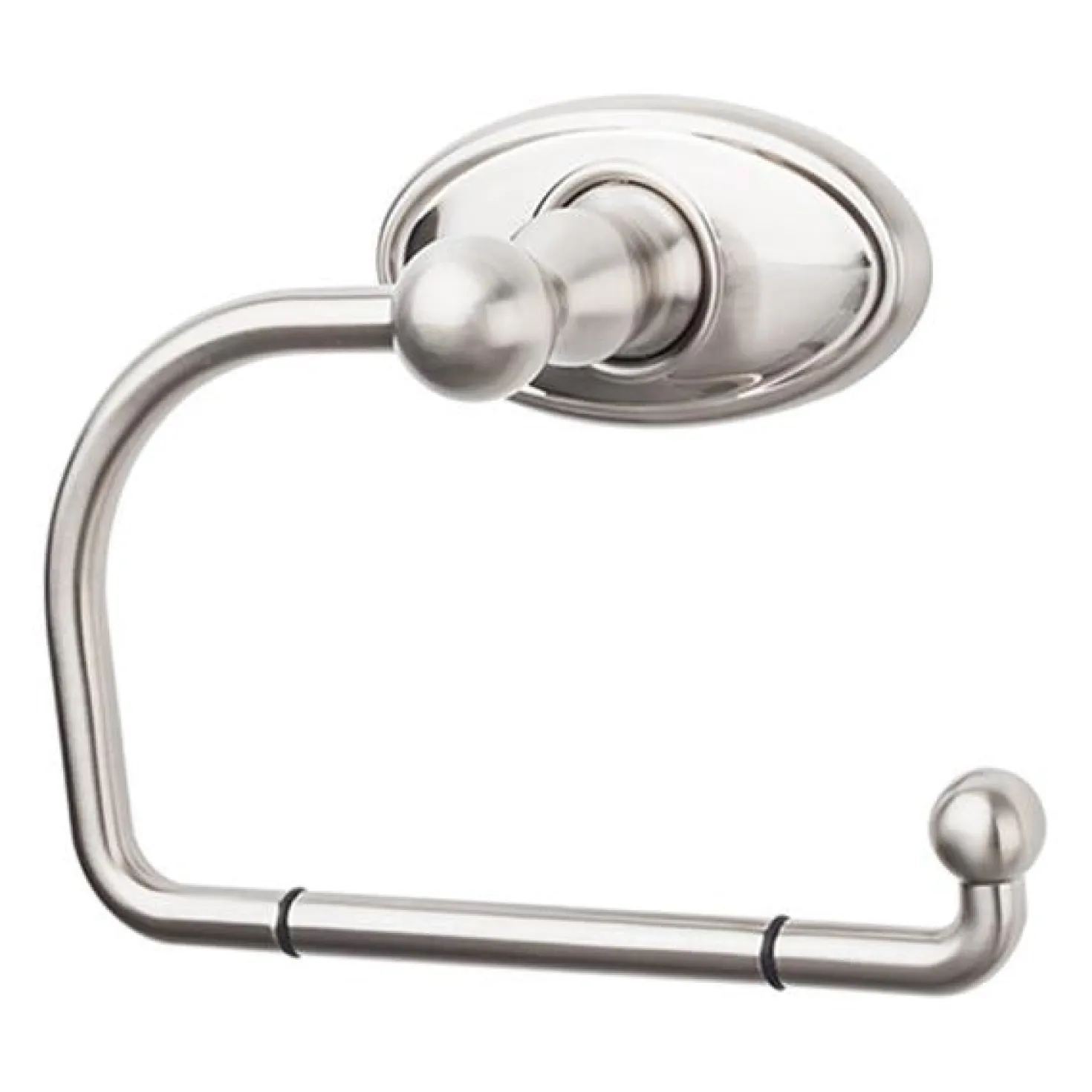 Top Knobs Edwardian Bath Tissue Hook - Oval Backplate in Brushed Satin Nickel