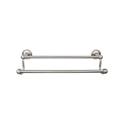 Top Knobs Edwardian Double Bath Towel Bar - Ribbon Backplate
