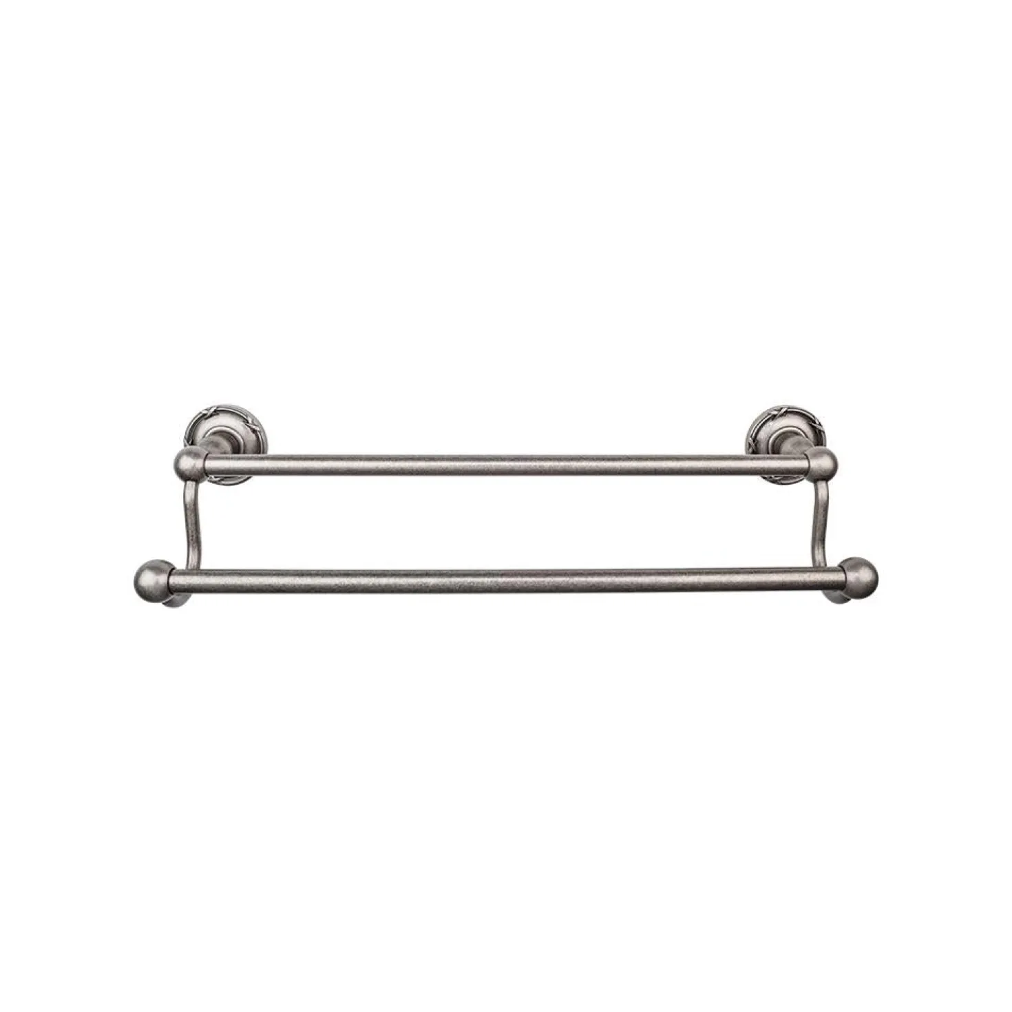 Top Knobs Edwardian Double Bath Towel Bar - Ribbon Backplate