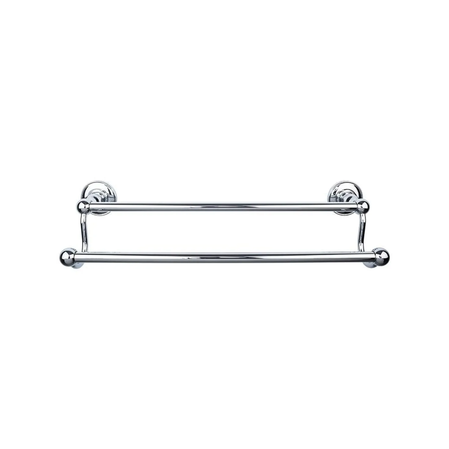 Top Knobs Edwardian Double Bath Towel Bar - Plain Backplate