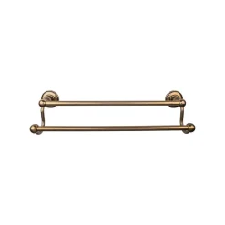Top Knobs Edwardian Double Bath Towel Bar - Plain Backplate