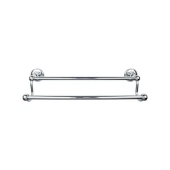 Top Knobs Edwardian Double Bath Towel Bar - Plain Backplate