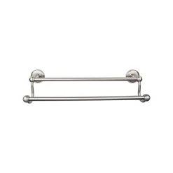 Top Knobs Edwardian Double Bath Towel Bar - Plain Backplate