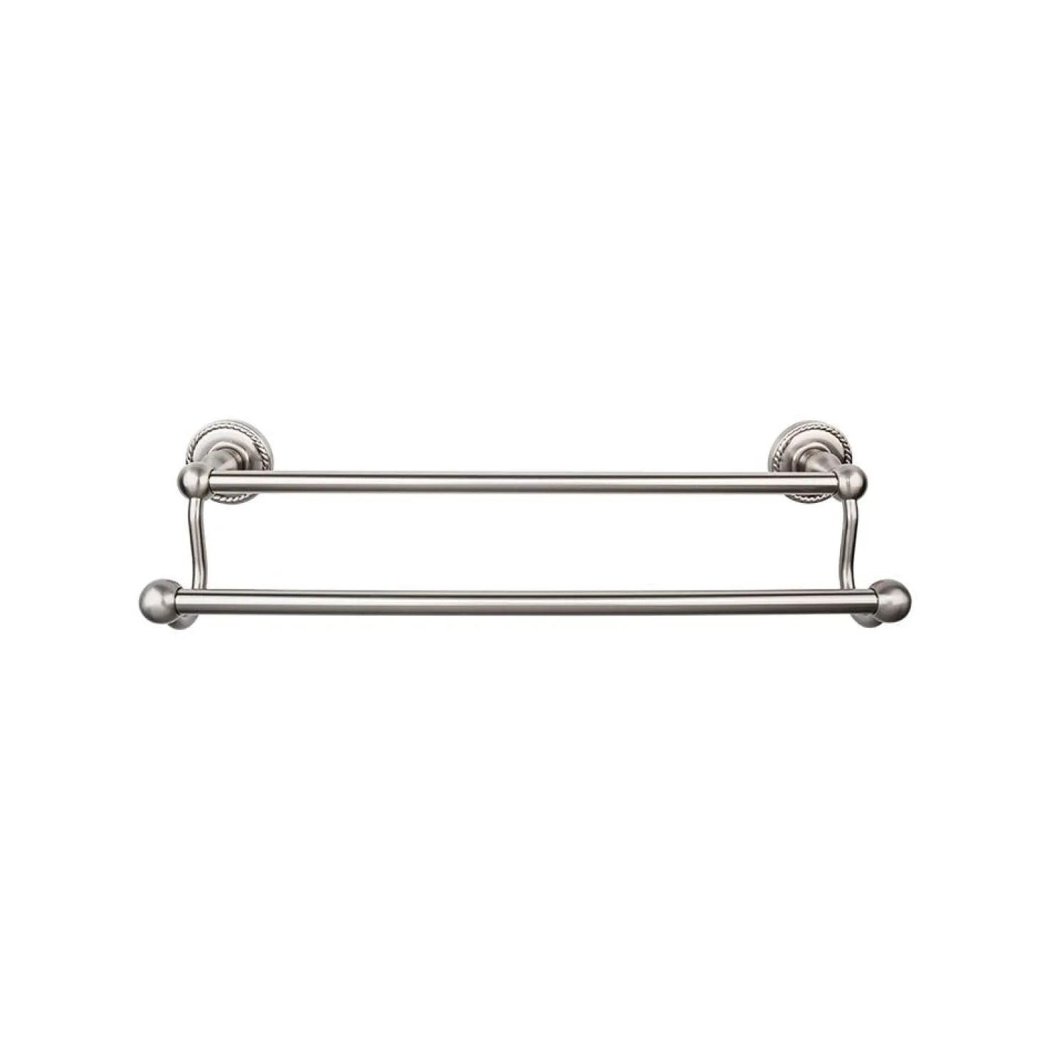 Top Knobs Edwardian Double Bath Towel Bar - Rope Backplate