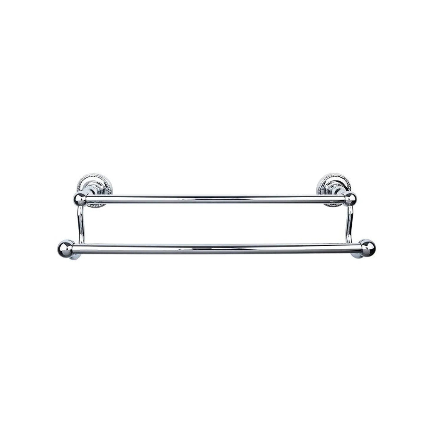 Top Knobs Edwardian Double Bath Towel Bar - Rope Backplate