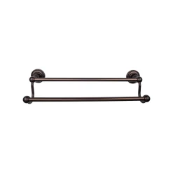 Top Knobs Edwardian Double Bath Towel Bar - Rope Backplate