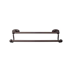 Top Knobs Edwardian Double Bath Towel Bar - Oval Backplate