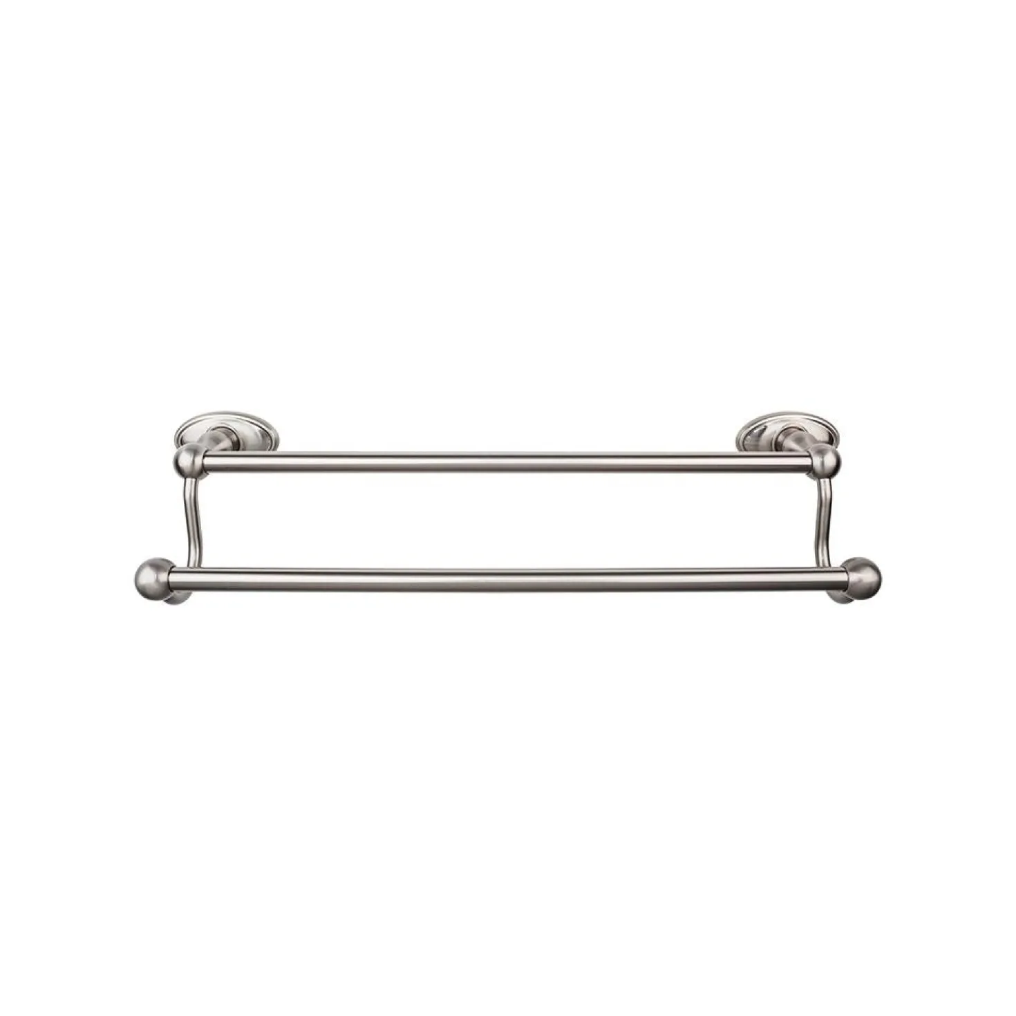 Top Knobs Edwardian Double Bath Towel Bar - Oval Backplate