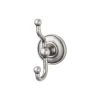 Top Knobs Edwardian Double Robe Hook in Antique Pewter