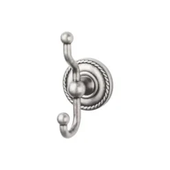 Top Knobs Edwardian Double Robe Hook in Antique Pewter