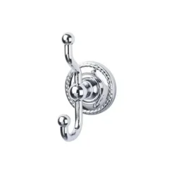 Top Knobs Edwardian Double Robe Hook in Polished Chrome