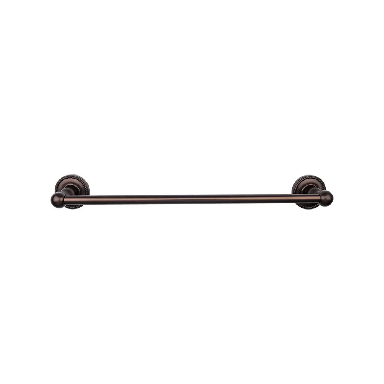 Top Knobs Edwardian Single Bath Towel Bar - Rope Backplate