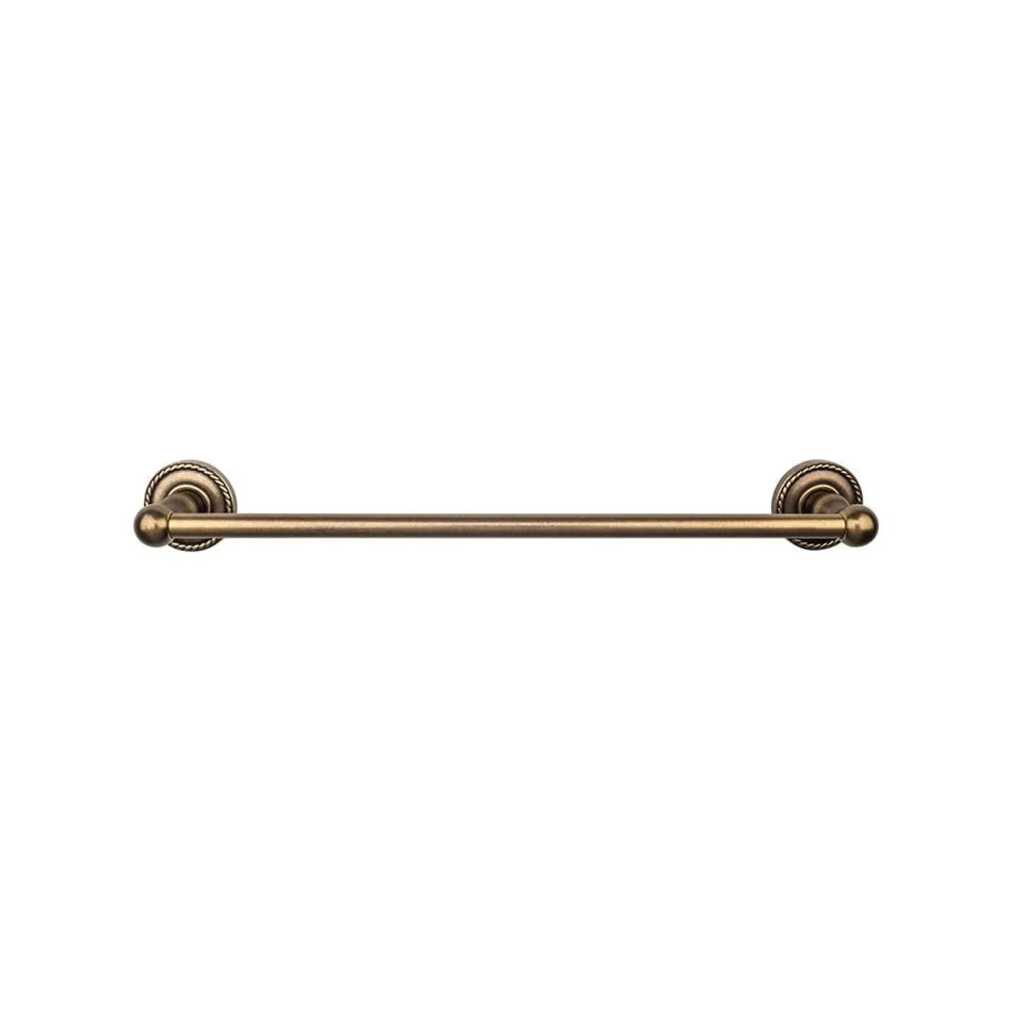 Top Knobs Edwardian Single Bath Towel Bar - Rope Backplate