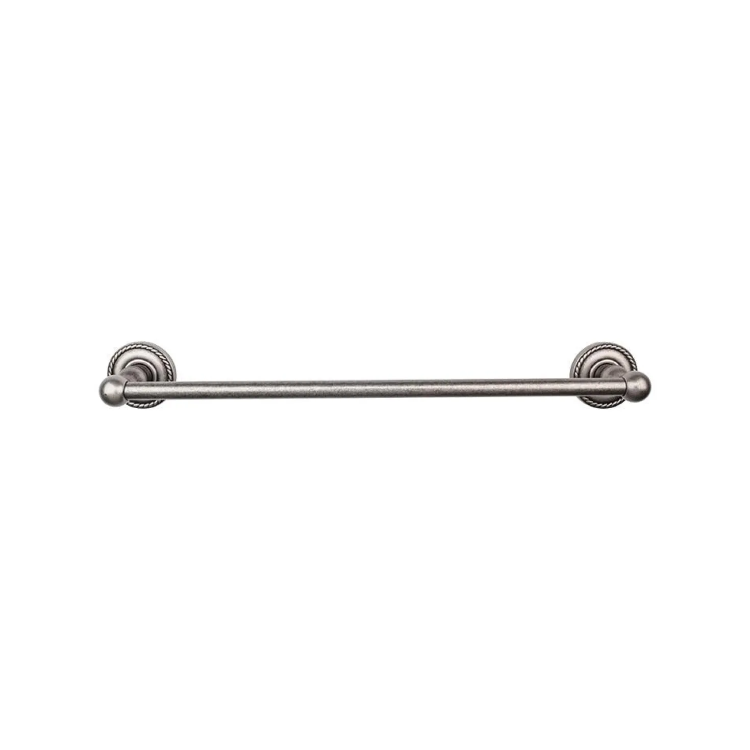 Top Knobs Edwardian Single Bath Towel Bar - Rope Backplate