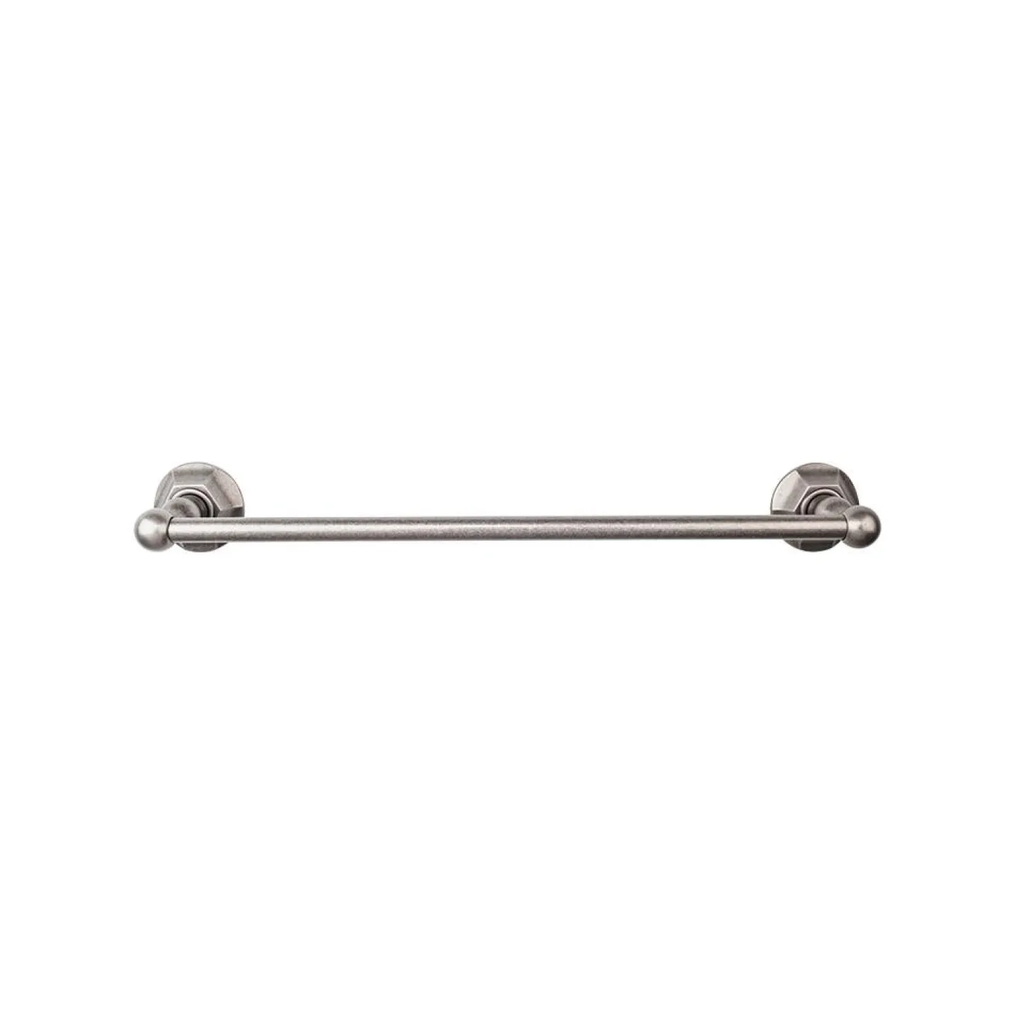 Top Knobs Edwardian Single Bath Towel Bar - Hex Backplate