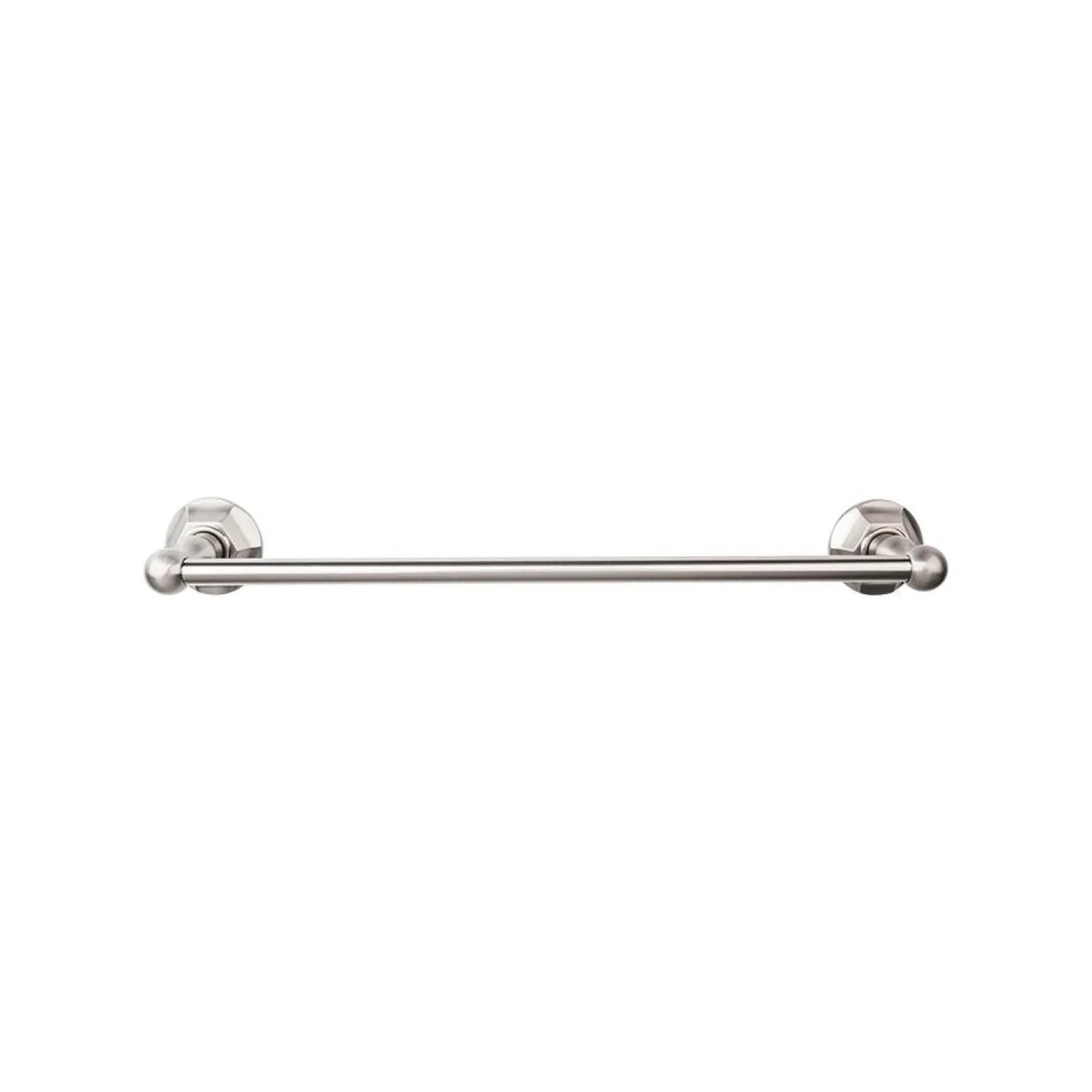 Top Knobs Edwardian Single Bath Towel Bar - Hex Backplate