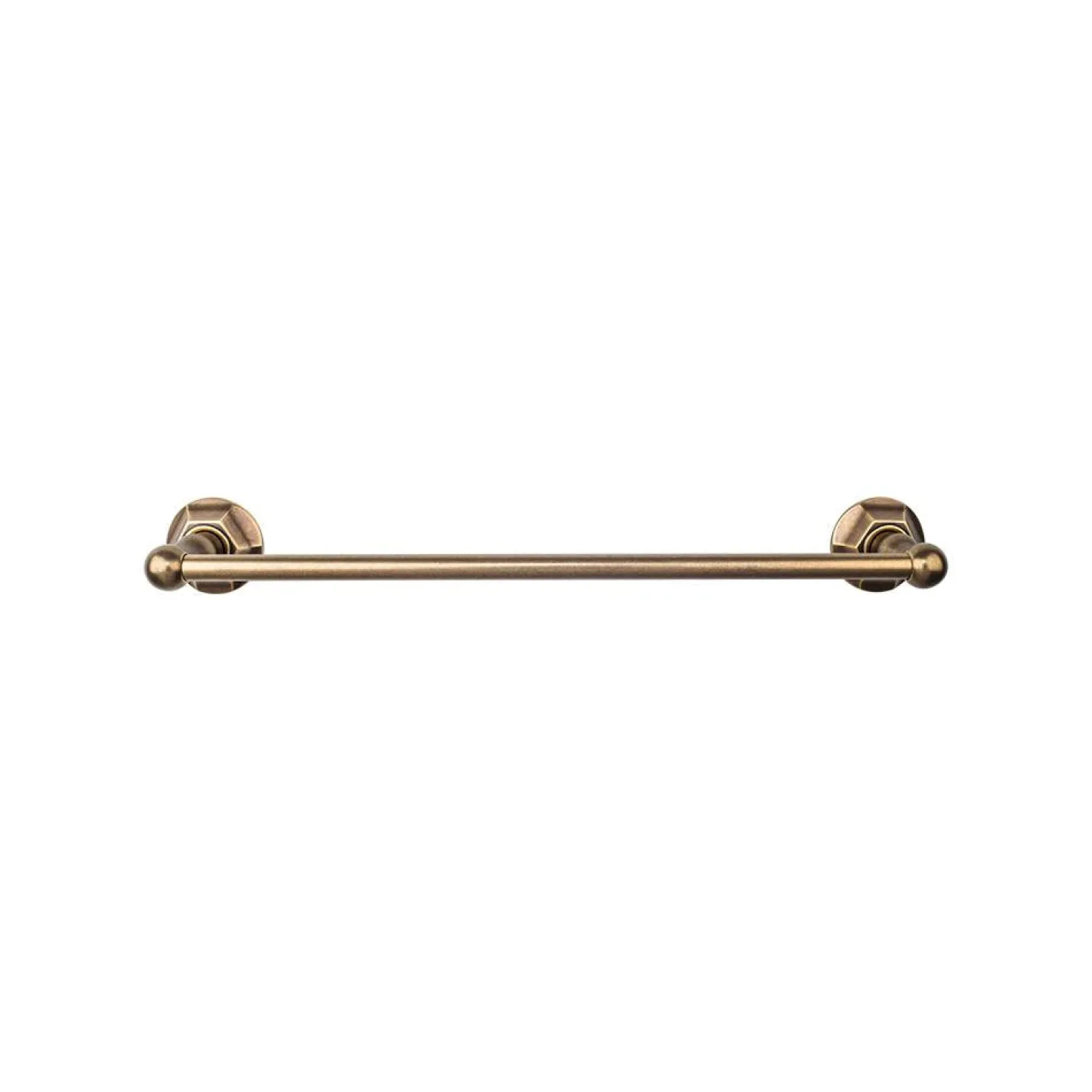 Top Knobs Edwardian Single Bath Towel Bar - Hex Backplate