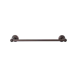 Top Knobs Edwardian Single Bath Towel Bar - Hex Backplate