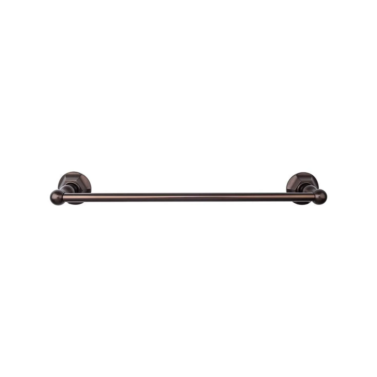 Top Knobs Edwardian Single Bath Towel Bar - Hex Backplate