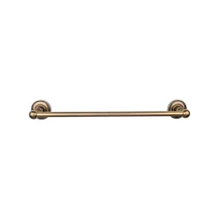 Top Knobs Edwardian Single Bath Towel Bar - Beaded Backplate