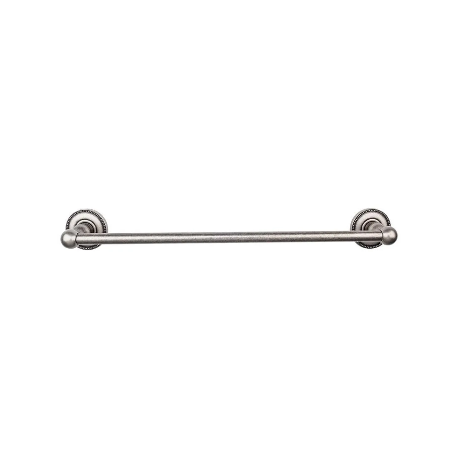Top Knobs Edwardian Single Bath Towel Bar - Beaded Backplate