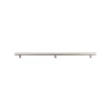 Top Knobs Hollow Bar Pull in 3 Posts, Brushed Stainless Steel