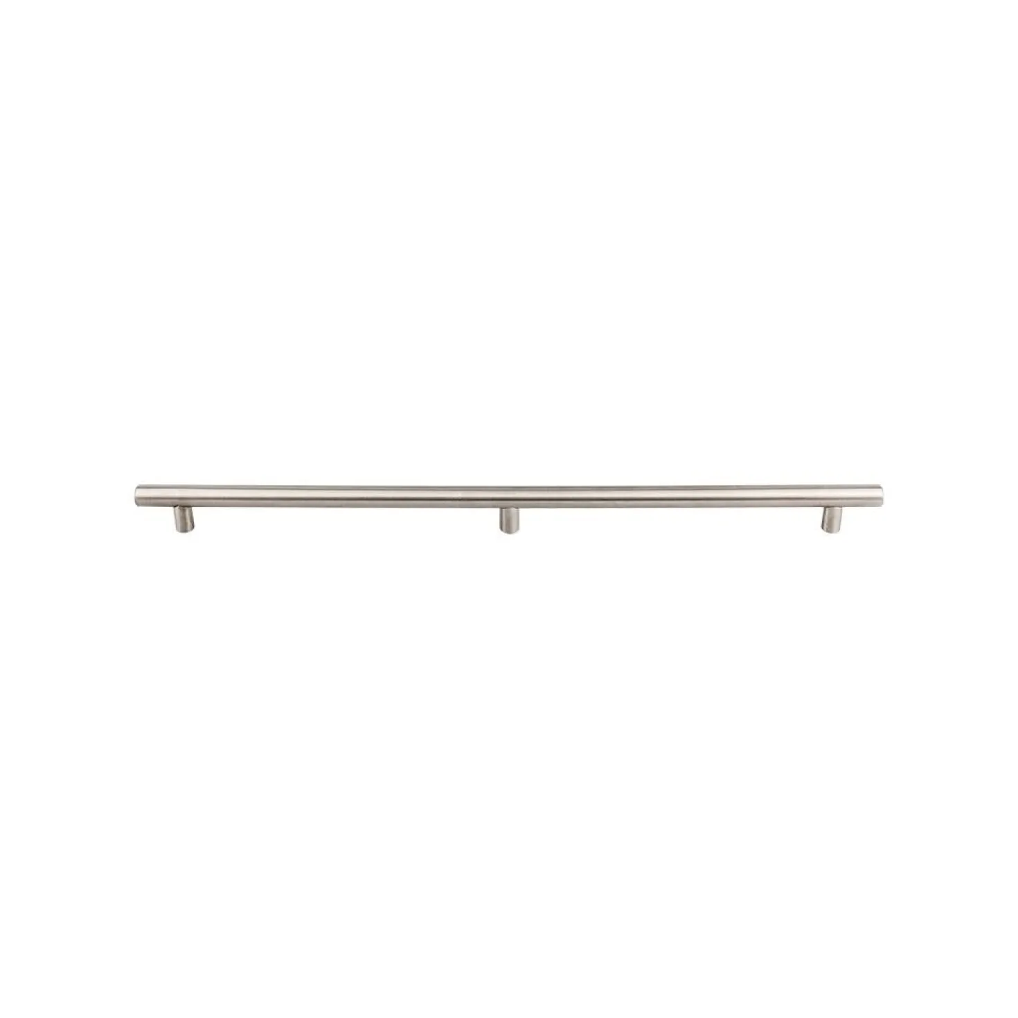 Top Knobs Hollow Bar Pull in 3 Posts, Brushed Stainless Steel