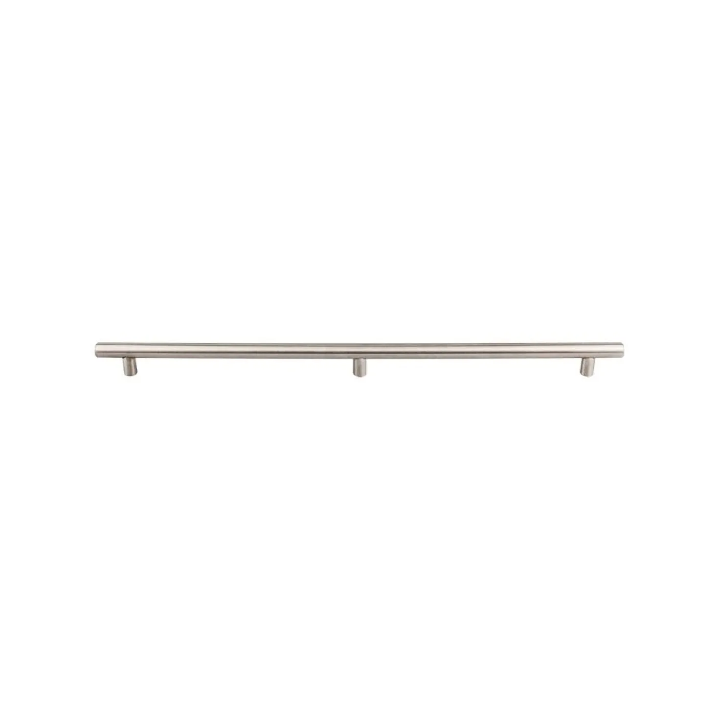 Top Knobs Hollow Bar Pull in 3 Posts, Brushed Stainless Steel