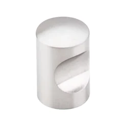 Top Knobs Indent Knob in Brushed Stainless Steel