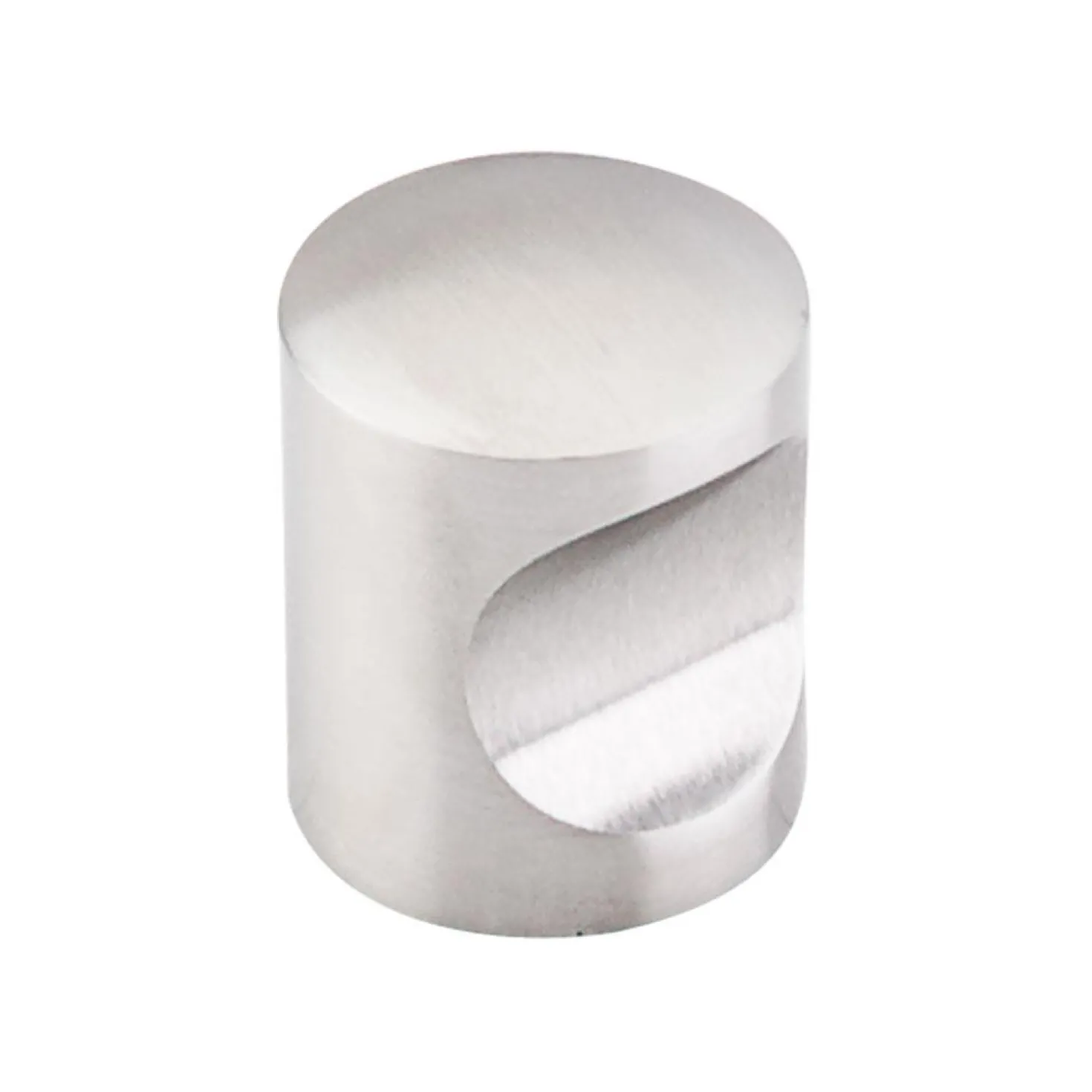 Top Knobs Indent Knob in Brushed Stainless Steel