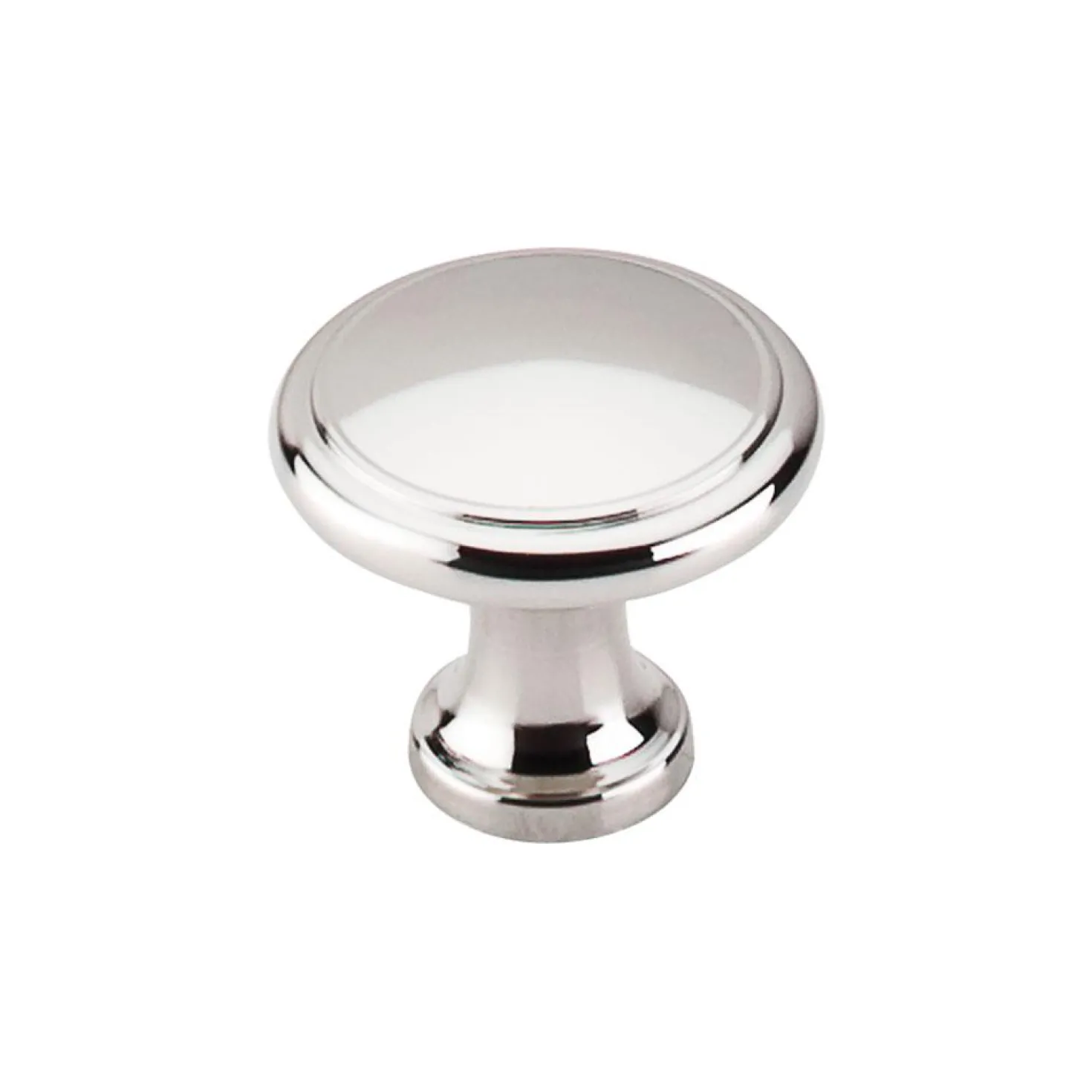 Top Knobs Ringed Knob in Polished Nickel