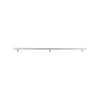 Top Knobs Solid Bar Pull in 3 posts, Brushed Stainless Steel