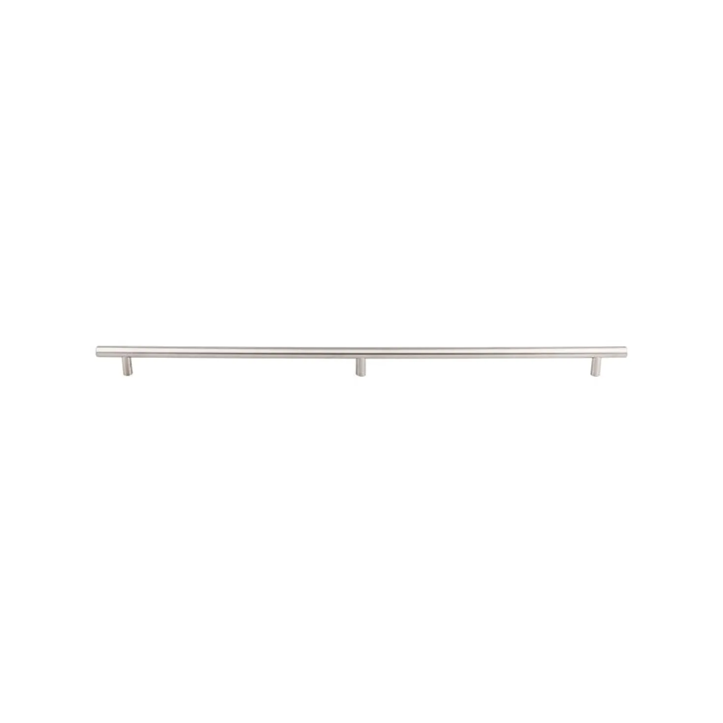 Top Knobs Solid Bar Pull in 3 posts, Brushed Stainless Steel