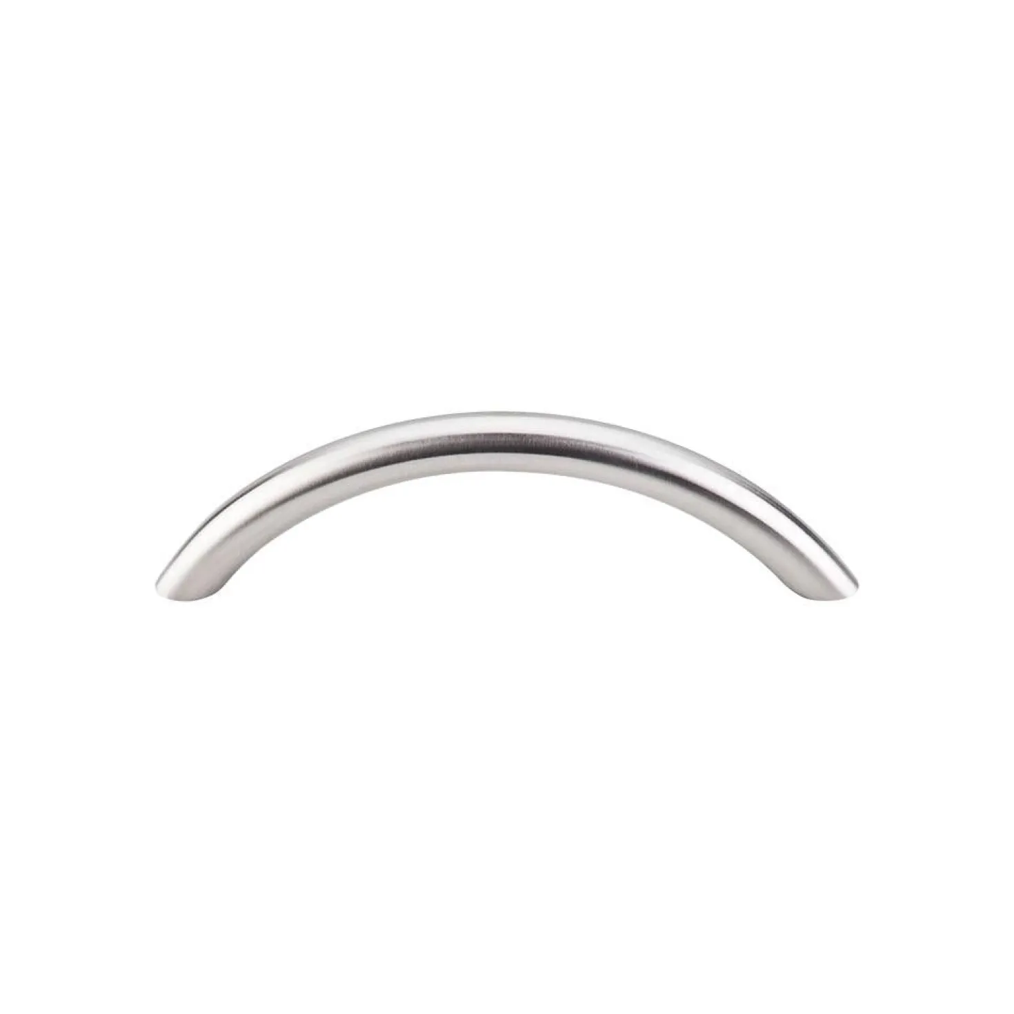 Top Knobs Solid Bowed Bar Pull in Brushed Stainless Steel