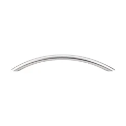 Top Knobs Solid Bowed Bar Pull in Brushed Stainless Steel