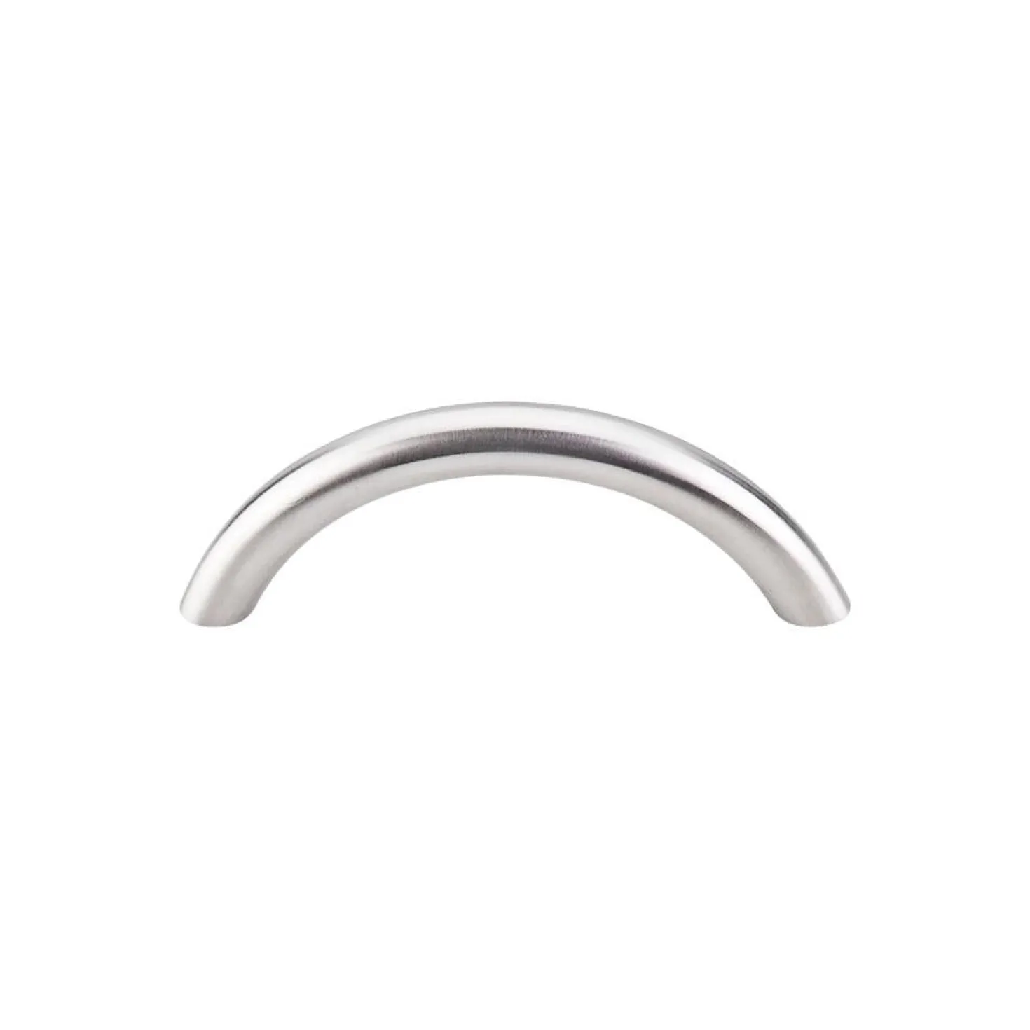 Top Knobs Solid Bowed Bar Pull in Brushed Stainless Steel