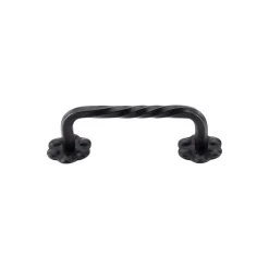 Top Knobs Thin Twist D Pull with Backplate
