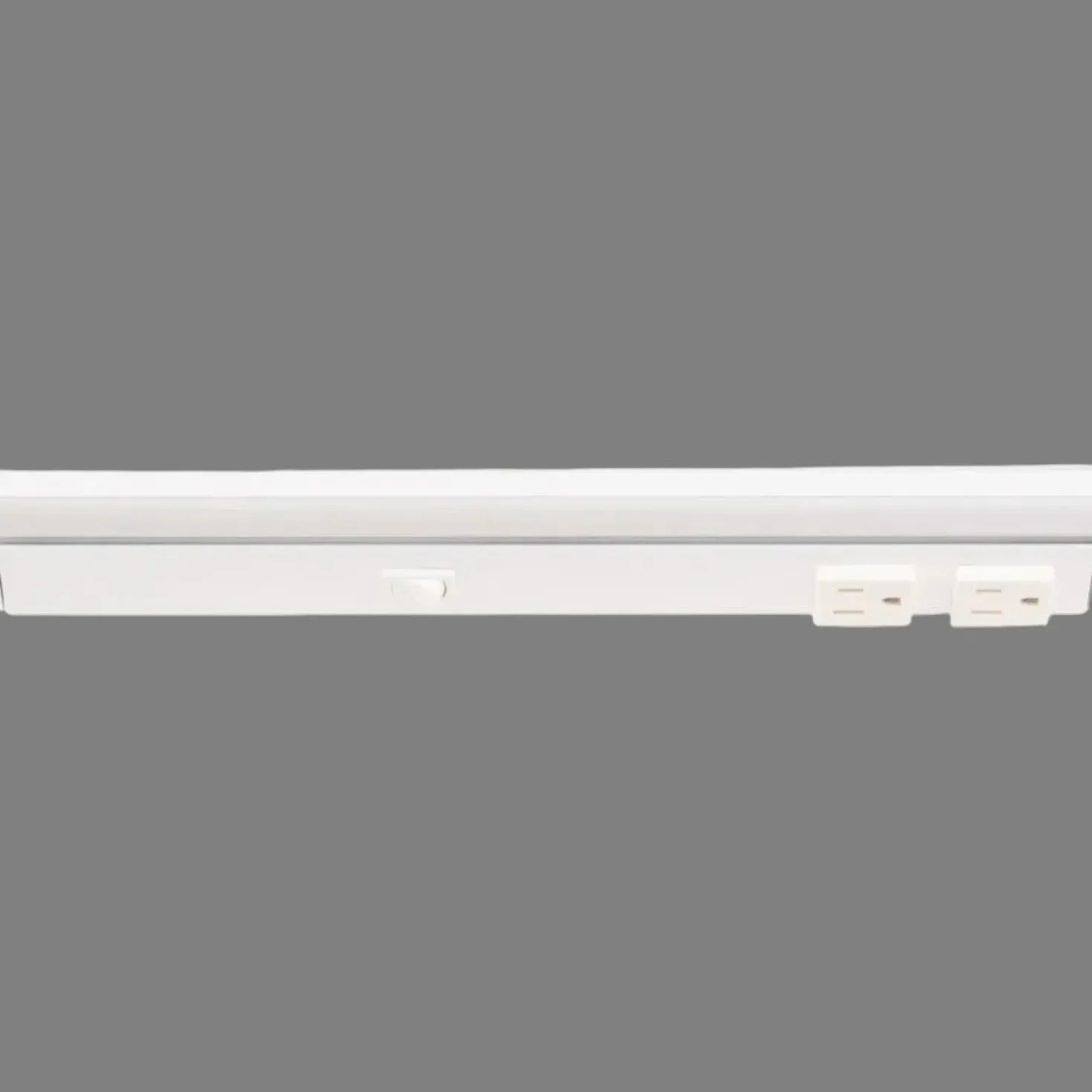 Under Cabinet Power Strip with High-Output LED Light in White