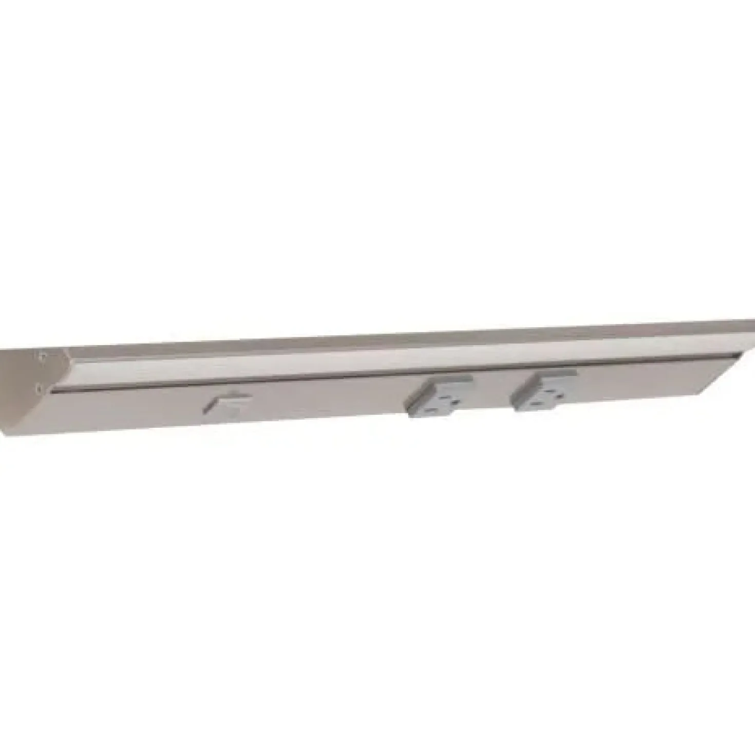 Under Cabinet Power Strip with High-Output LED Light in Satin Nickel