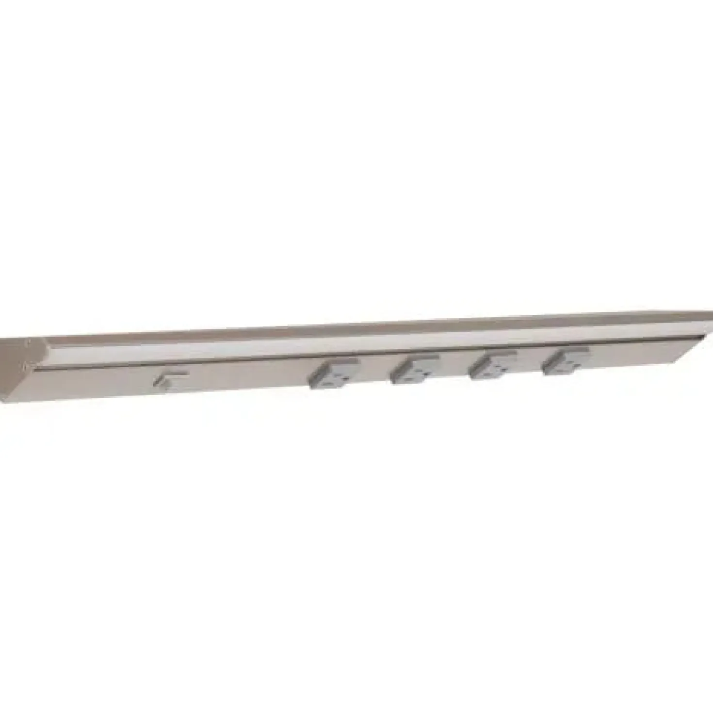 Under Cabinet Power Strip with High-Output LED Light in Satin Nickel
