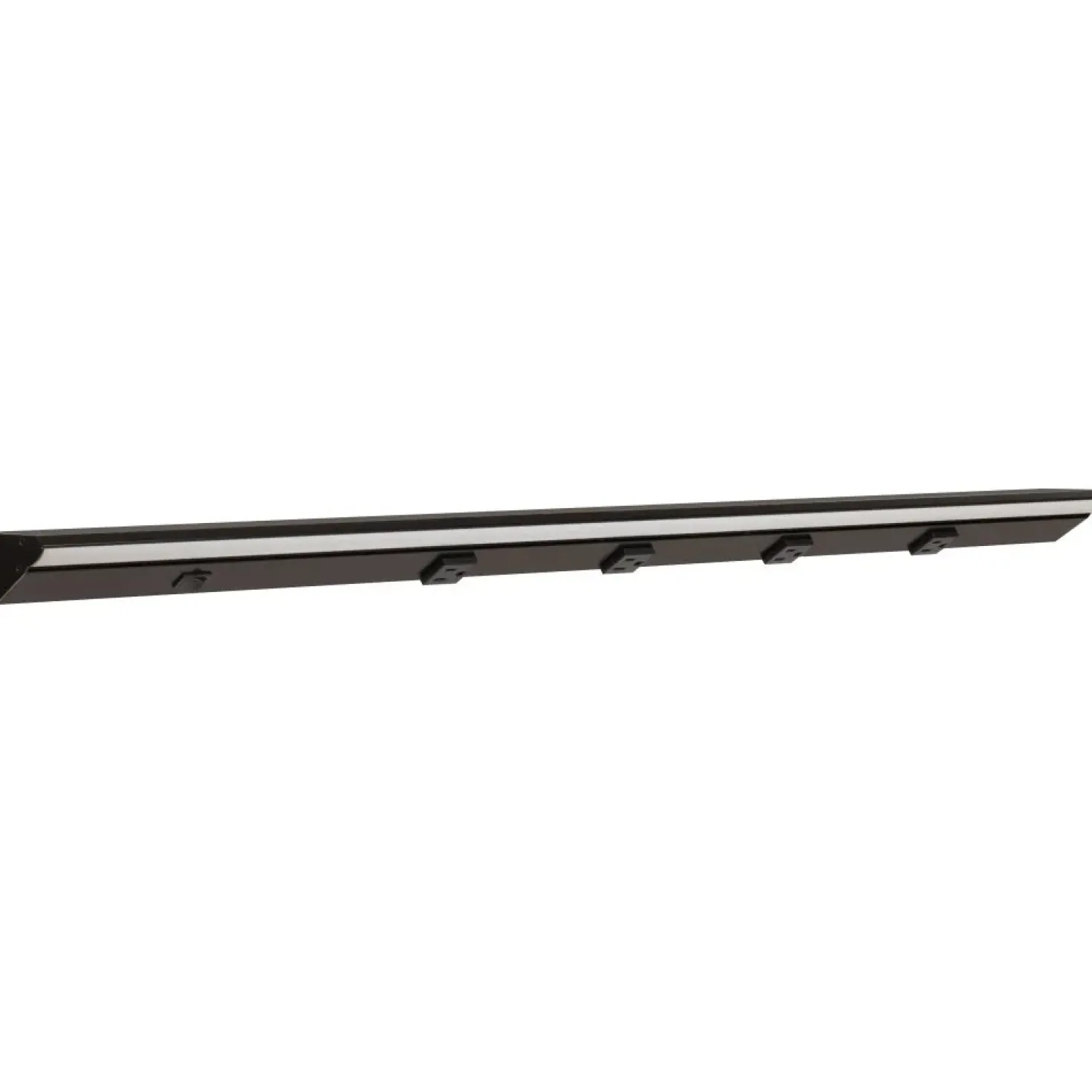 Under Cabinet Power Strip with High-Output LED Light in Black