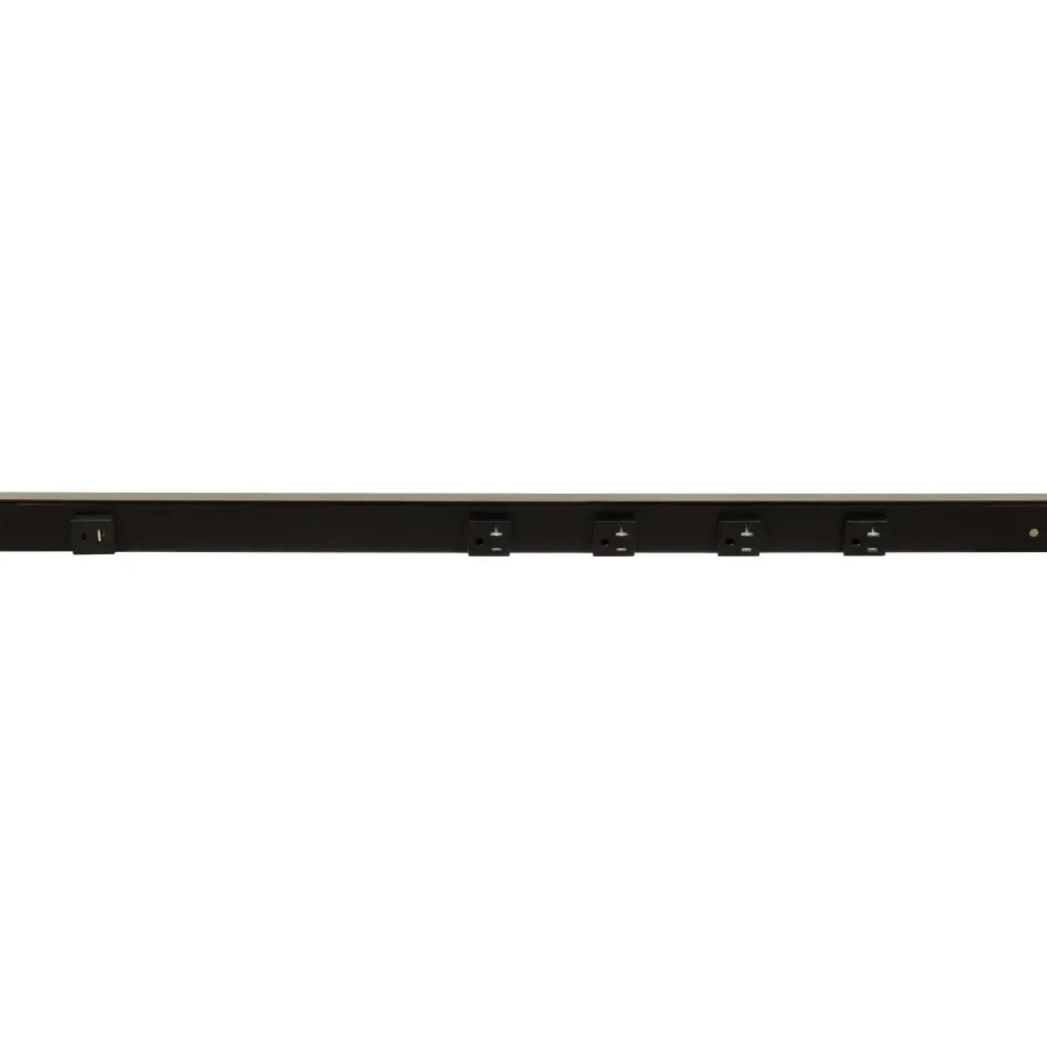 Under Cabinet Power Strip with USB Port & Outlets | Black Finish